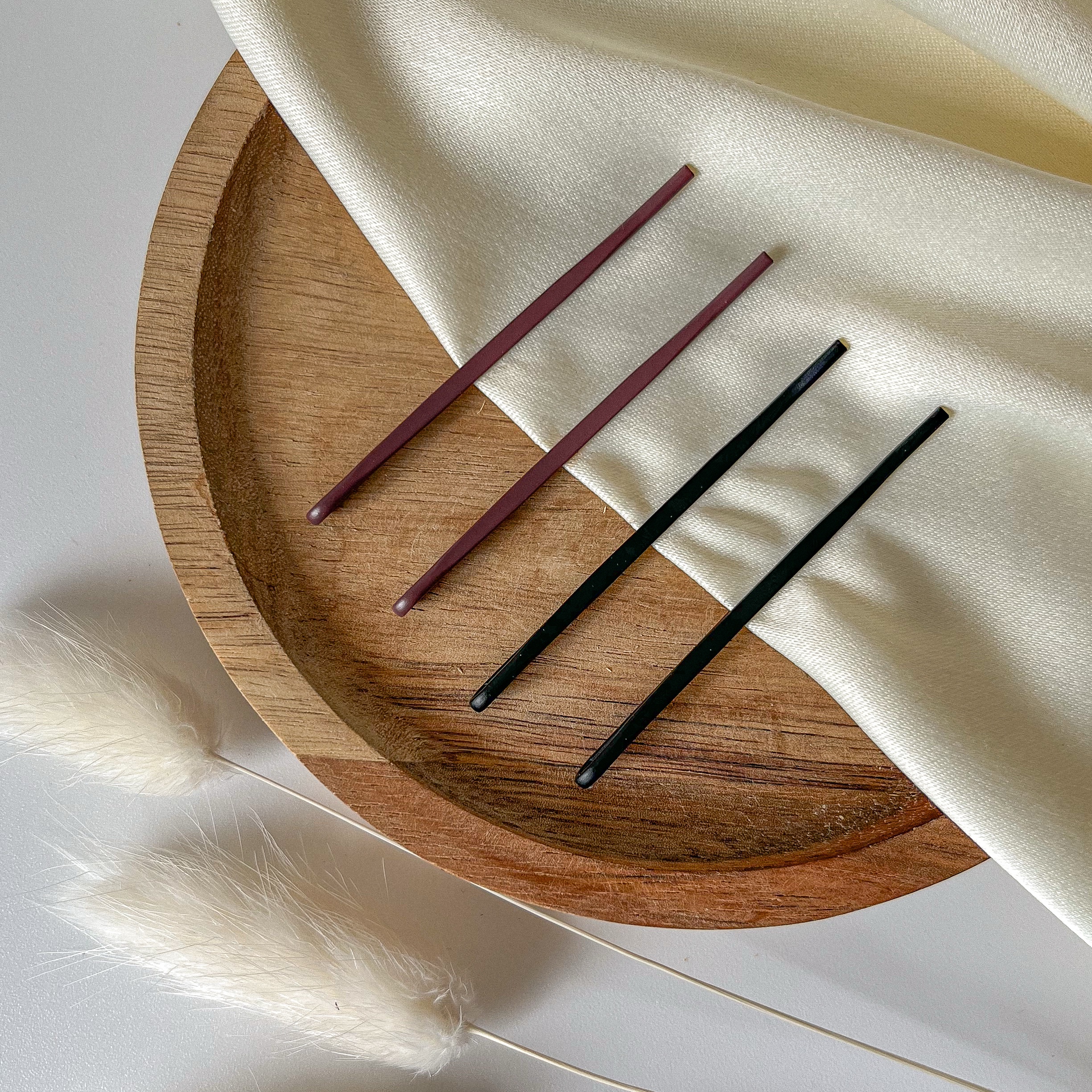 Невидимки матовые, коричневый и черный