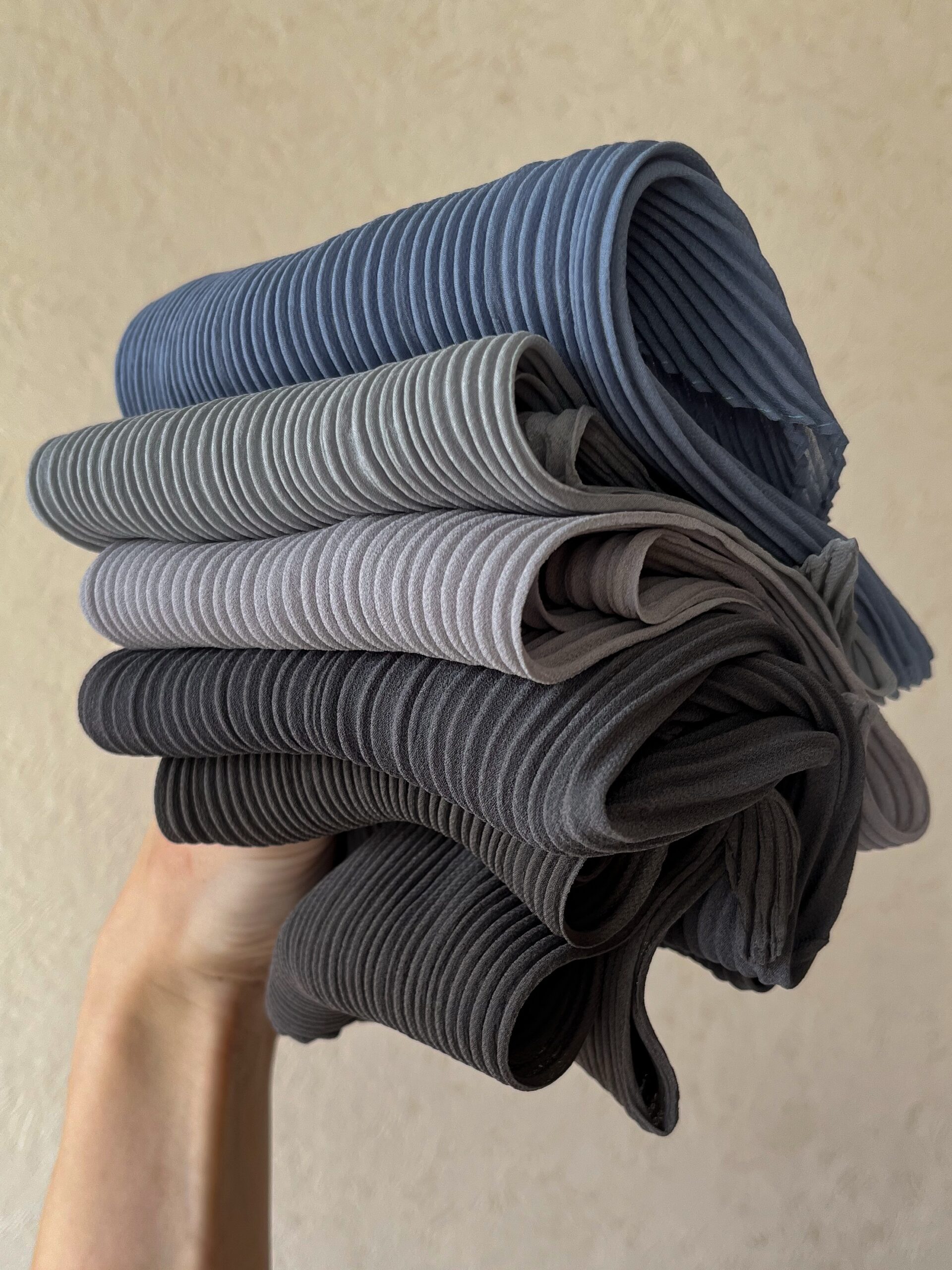 Косынка гофре, пыльно-голубой (мини) — изображение 2