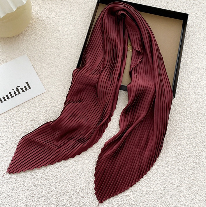 Плиссе атласная, бордовый — изображение 2