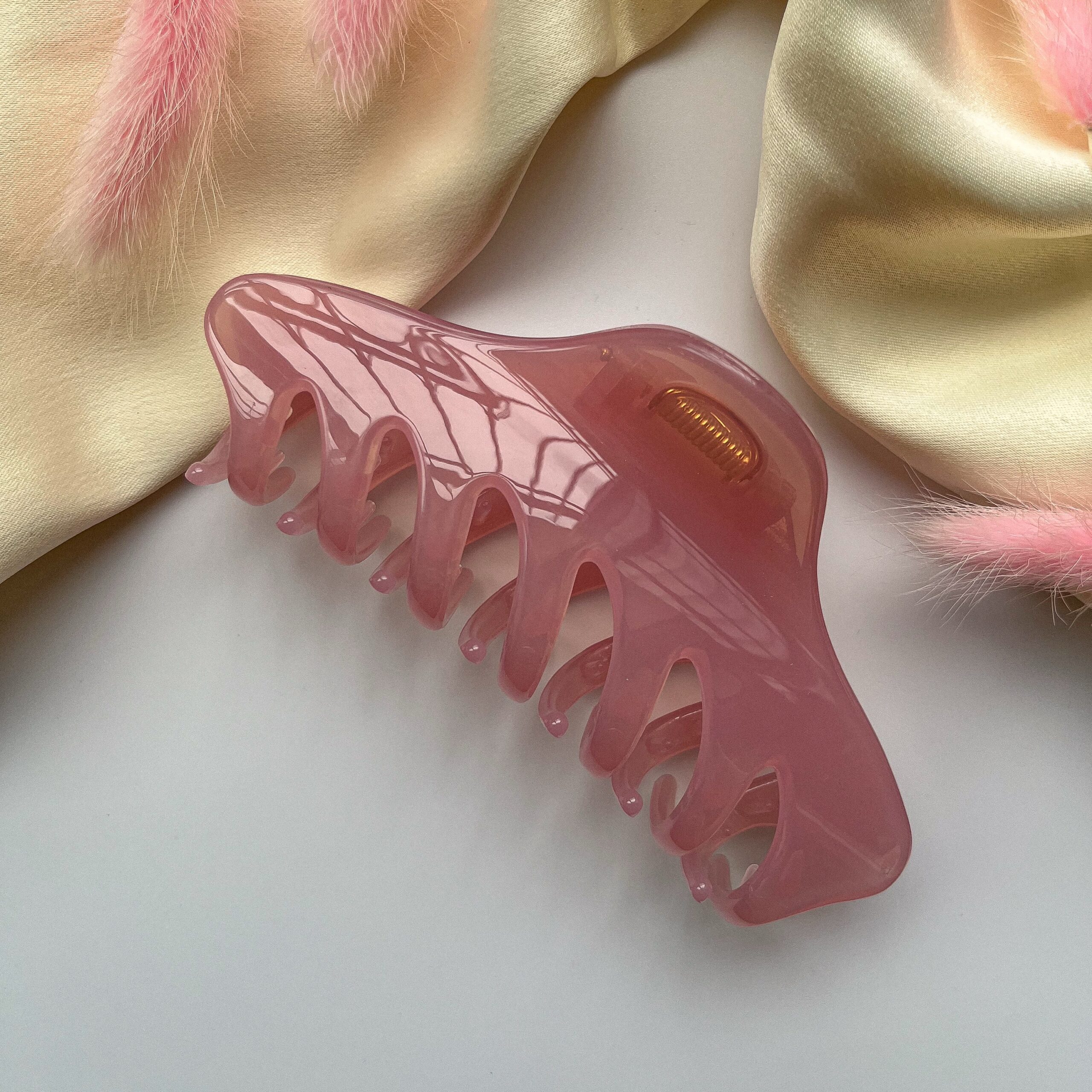 Крабик для волос "Elegant Claw", нежно-розовый