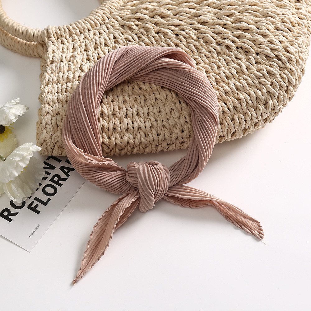 Косынка гофре из шифона, песочно-розовый