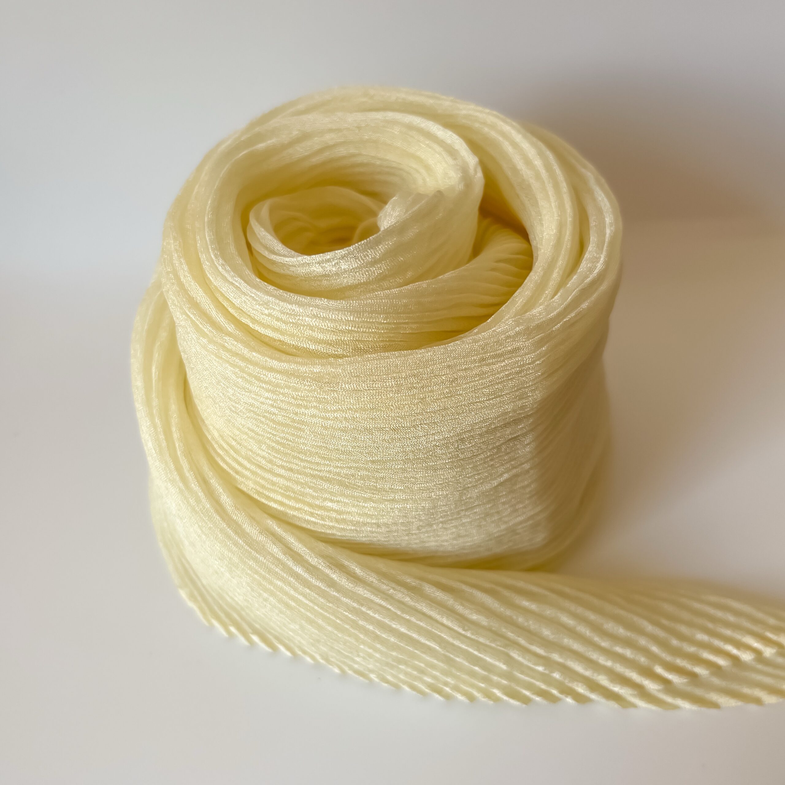 «Воздушная гофре» из тонкого шифона, сливочный (Maxi) — изображение 2