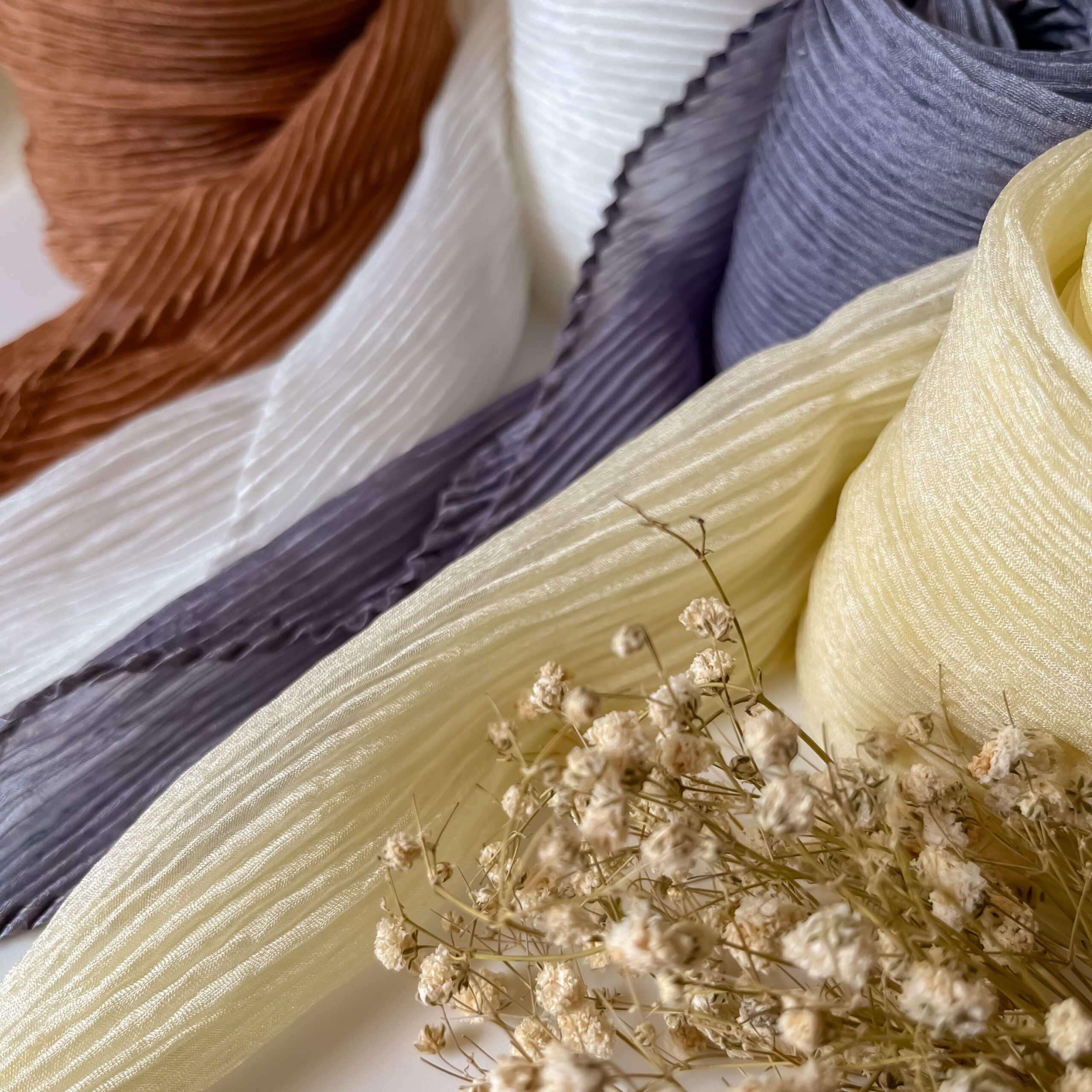 «Воздушная гофре» из тонкого шифона, серый (Maxi) — изображение 3