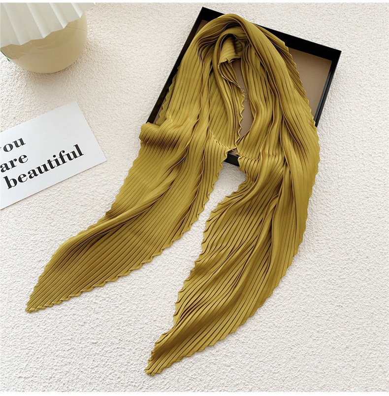 Плиссе атласная, горчичный — изображение 2